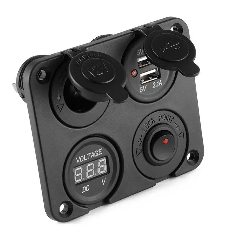 Автомобильная лодка прикуриватель розетка 12 24 в двойной USB зарядное устройство