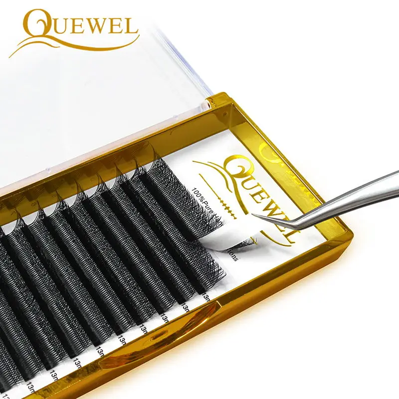 Quewel W Shape Индивидуальные объемные ресницы Style двойные накладные C/D Curl Новые