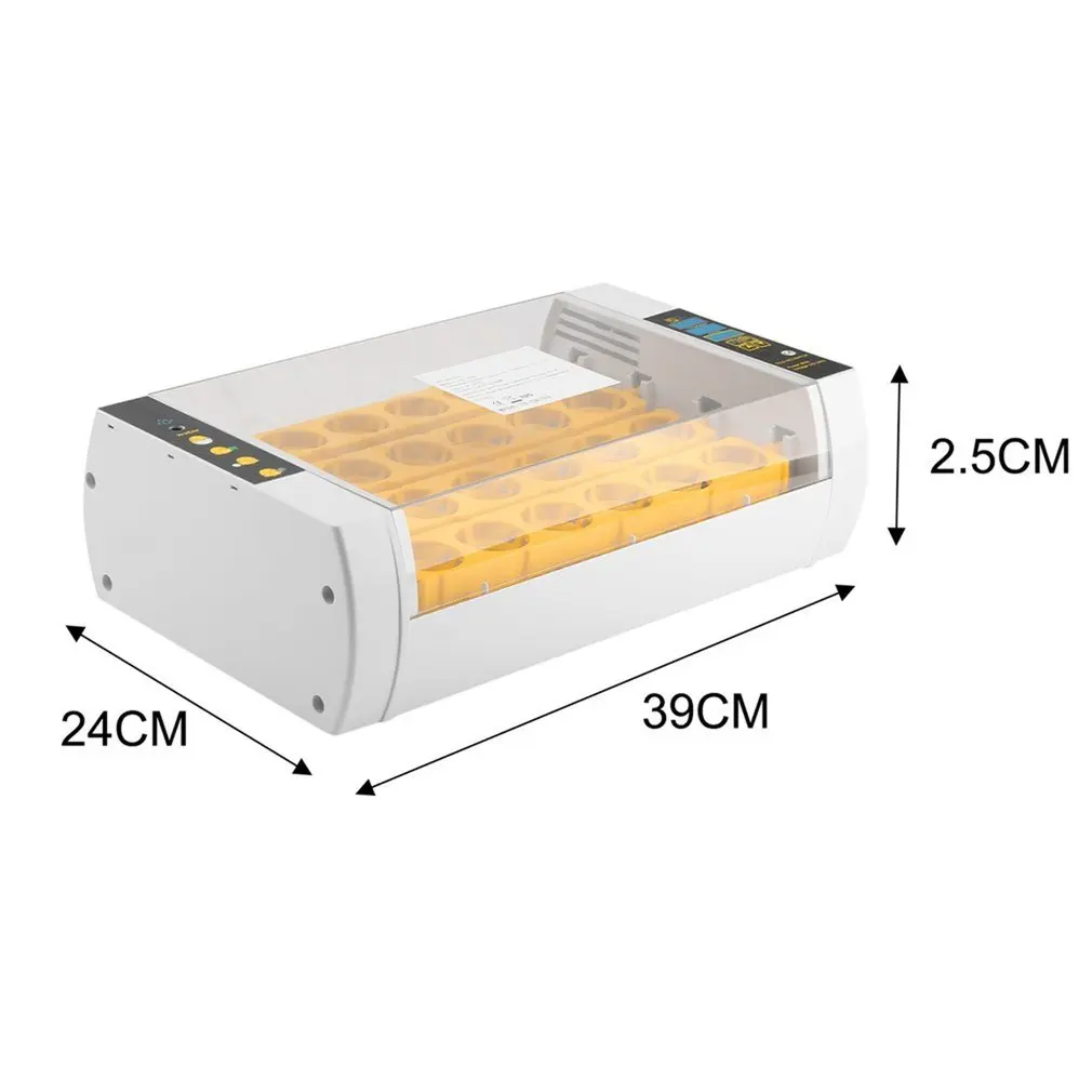 

Large Capacity Practical 24 Eggs Mini Incubator For Chicken Poultry Quail Turkey Eggs Home Use Automatic Egg Turning