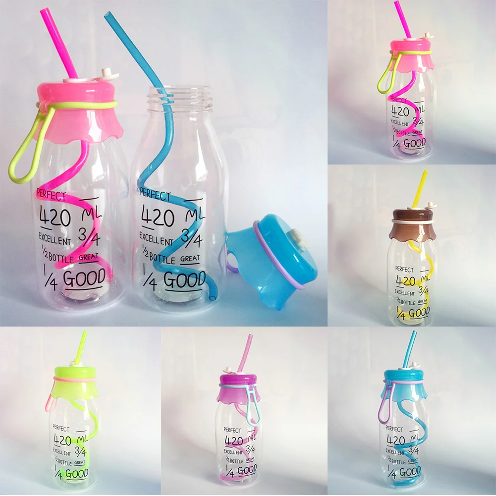 Новое поступление 420 мл прозрачная стеклянная бутылка для фруктового сока крутой