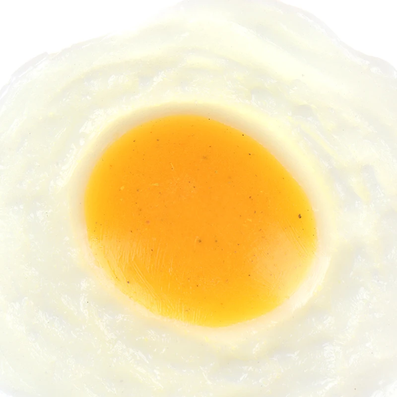 

NEW Sticky Rubber Egg Squeeze Kitchen Food Toy Pretend Play Realistic Soft Fake Omelet Cooking Gag Joke Toy