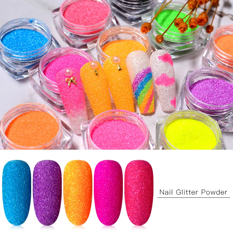 Четыре лилии в 1 коробке сахар для ногтей блестящий порошок градиентный лазер