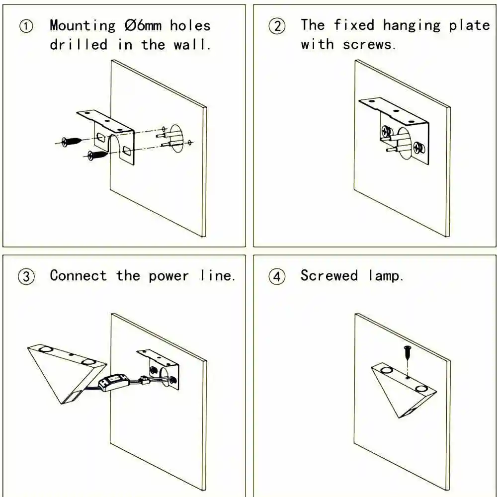 Креативная полукруглая треугольная настенная лампа для гостиной спальни