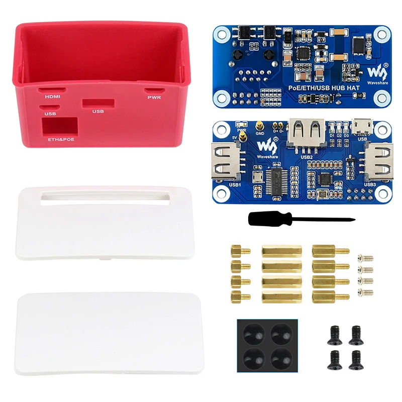 Usb-хаб Ethernet Raspberry Pi Zero PoE 1 x RJ45 3 USB-порты 802.3af совместимый с Zero/W/WH | Компьютеры и офис