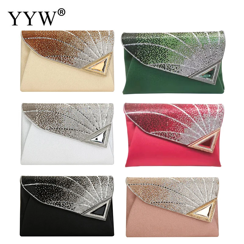 

Women Rhinestone Clutch Bag Luxury Leather Elegant Envelop Bag Flap Crossbody Bags Female Evening Party Clutches Bolso Diamond