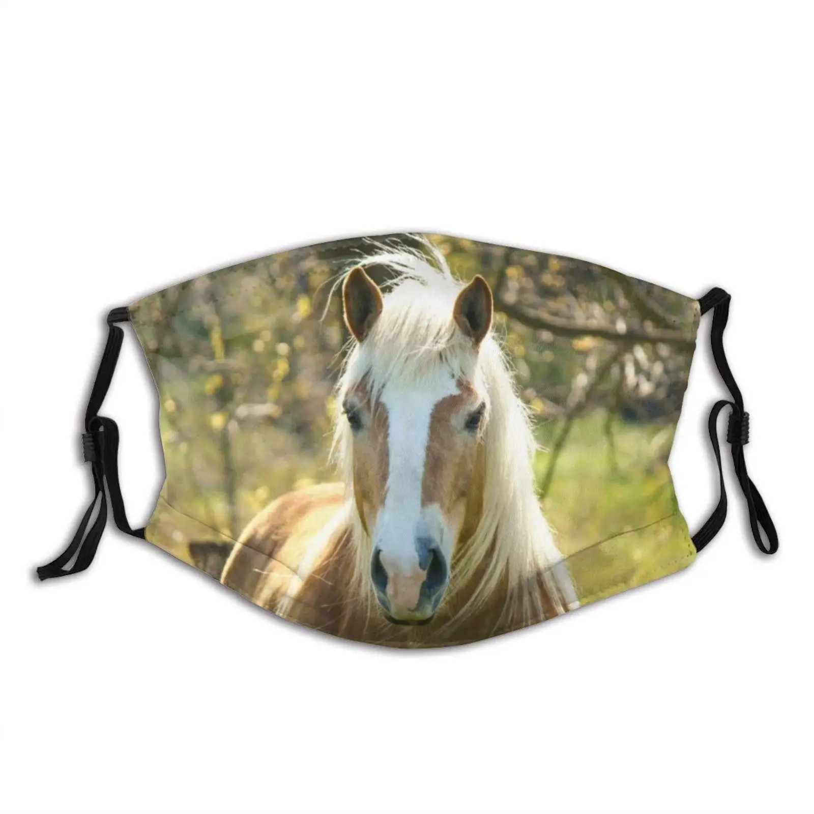 

Желтая маска для лица Horse, модный пылезащитный шарф, дышащая многоразовая Регулируемая моющаяся бандана