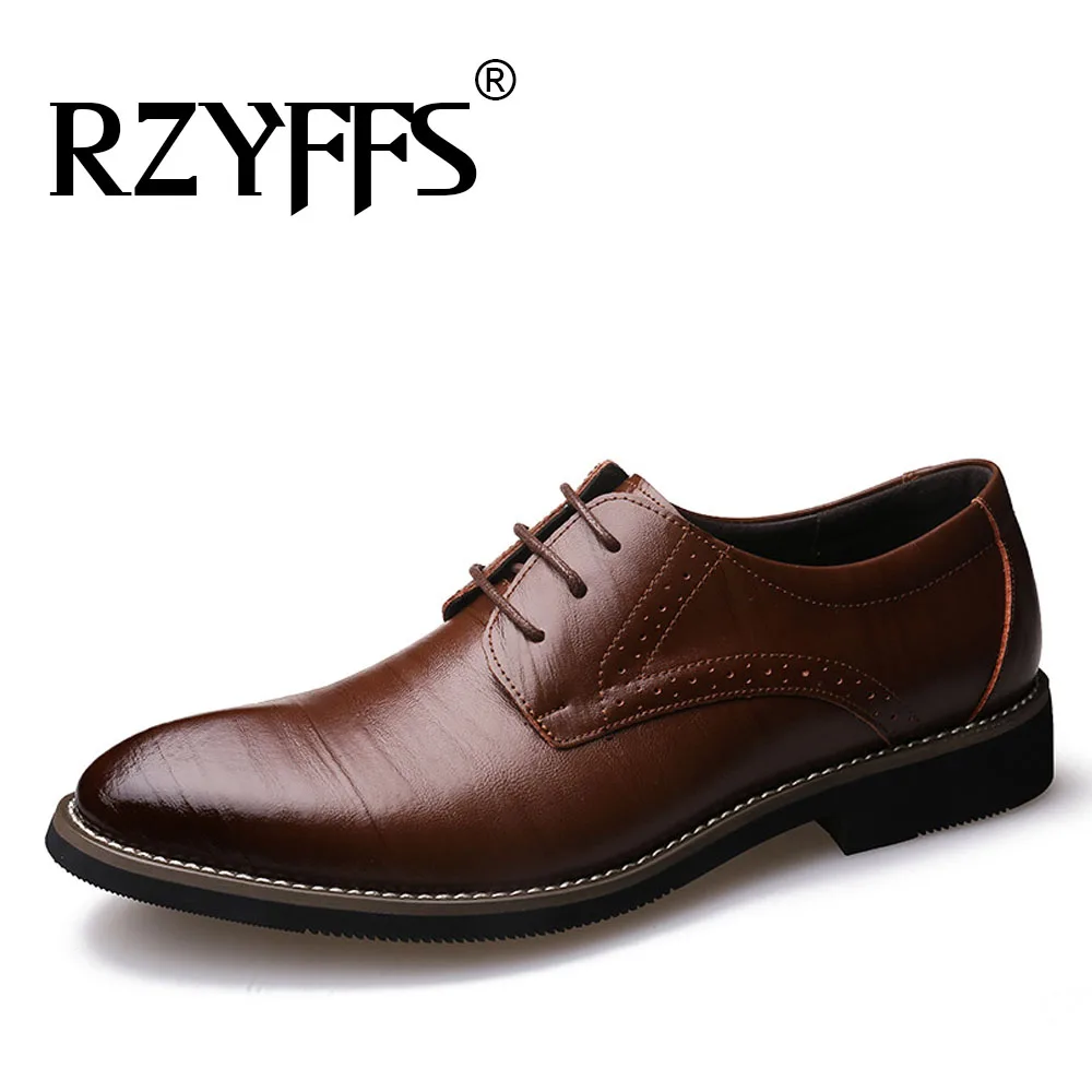 

Spring autumn Fashion Man Leather Oxfords Men Dress Shoes Business Wedding Shoes For Male Pointed Toe Formal Shoes B51-01