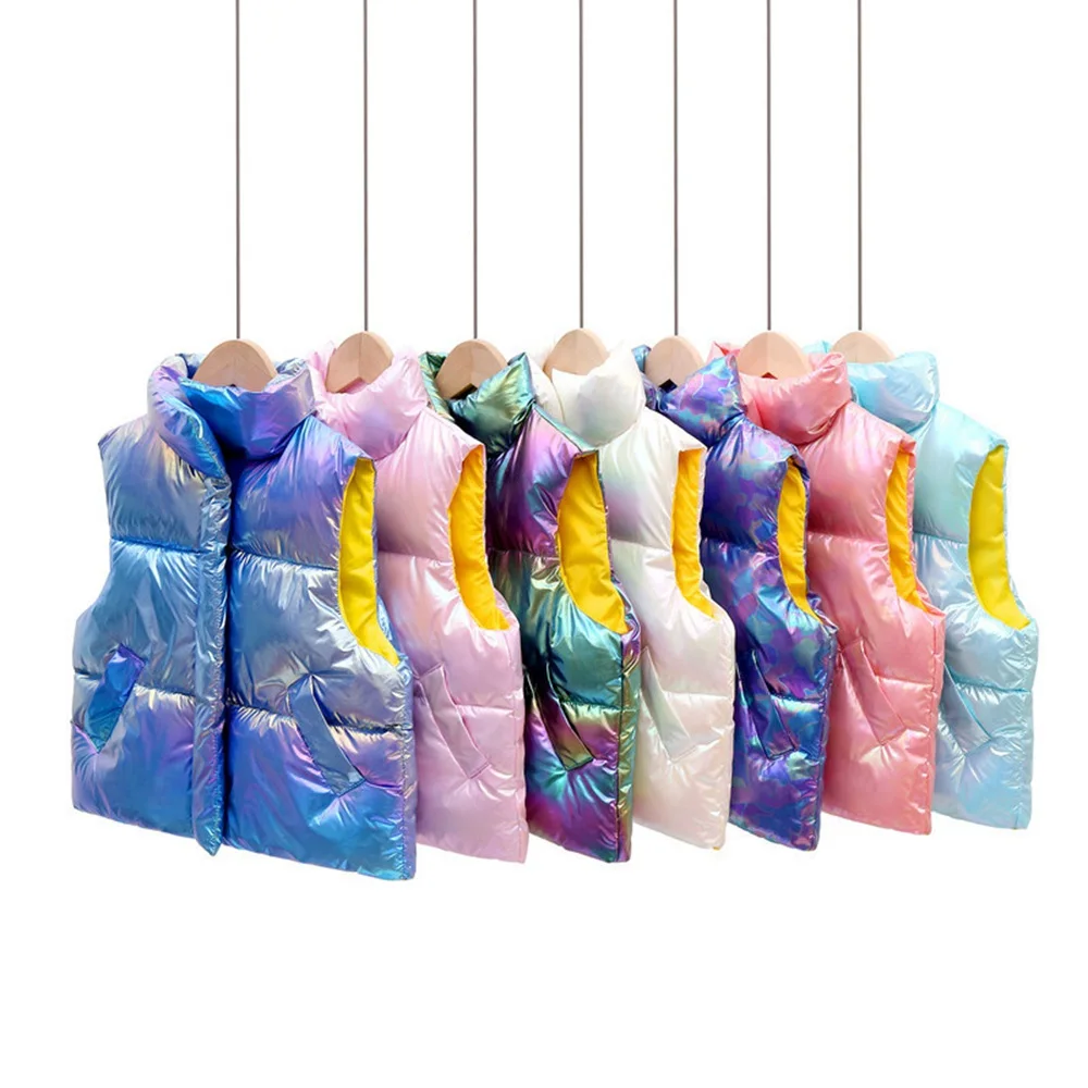 

Waistcoat Children Baby Cool Outwear Thicken Vest Coat 3-7Y Newest Fashion Casual Warm Winter Girls Boys Kids Down-Cotton