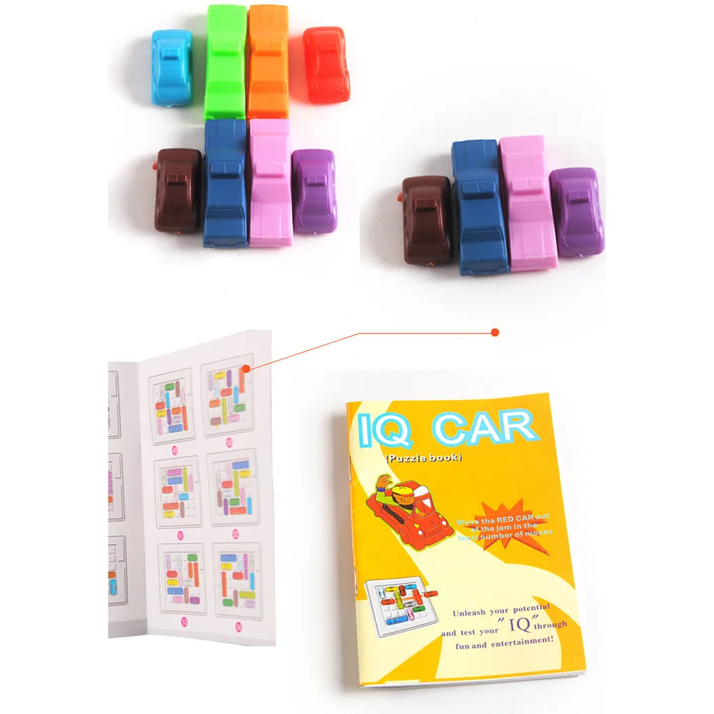 

1 Set 3D Rush Hour Puzzles Game Toy Kids Toys Car Model Maze Parking Lot IQ Car Parking Geometric Puzzle Educational Toys