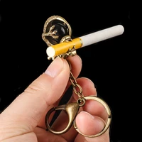 1pcs portable keychain cigarettes holder copper ring holder practical clamp finger hand cigarettes holder for man woman smoking