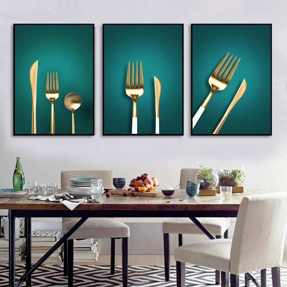 

Кухонная посуда в скандинавском стиле, холст, живопись и печать, кухонные принадлежности, картина маслом, плакат, современное настенное иск...