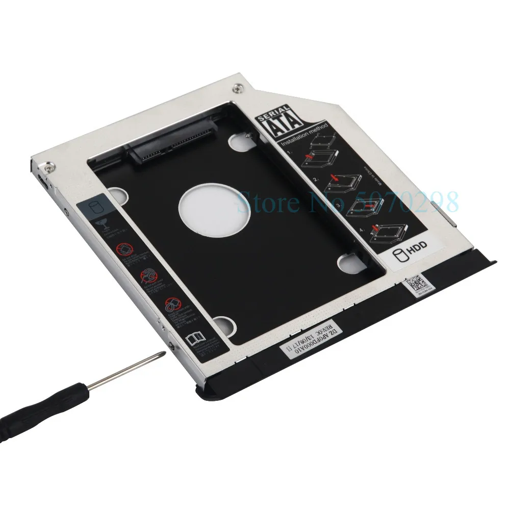 С оригинальным эжектором 2nd SATA 3 0 2 5 дюйма жесткий диск HDD SSD оптический Caddy для Dell