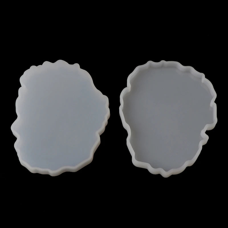 

5Pcs Crystal Epoxy Resin Mold Irregular Round Coasters Casting Silicone Mould 1XCA