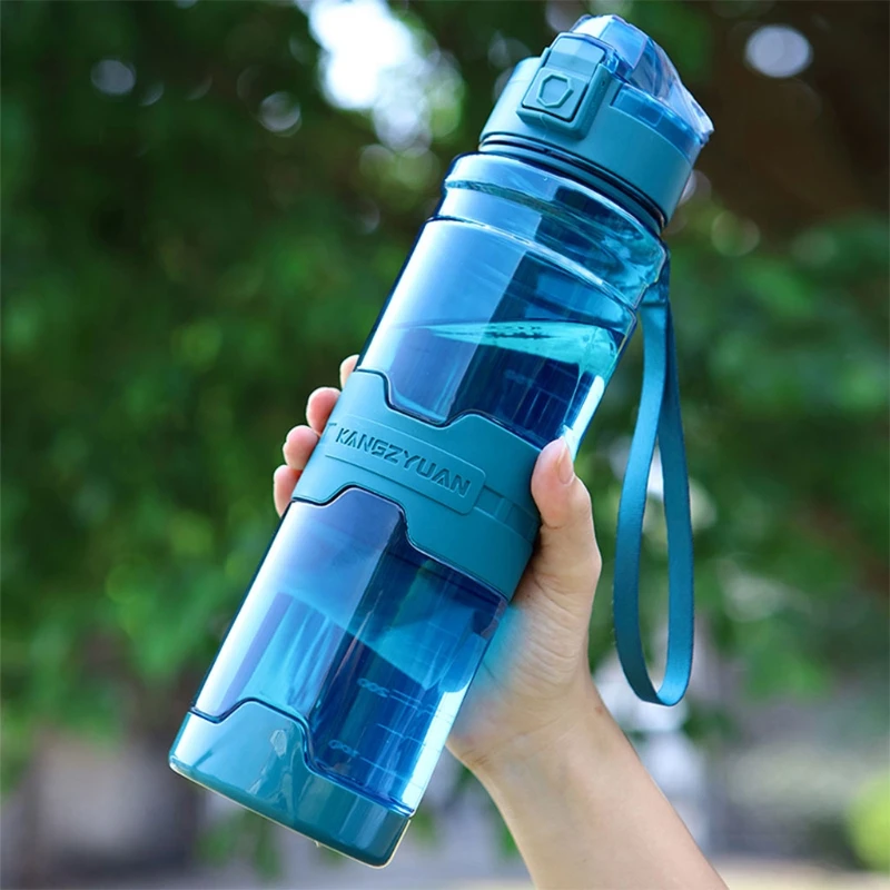 

1500ml Sport Water Bottle Tritan Leakproof Drink Bottle for Outdoors Camping Cycling Fitness Gym Yoga