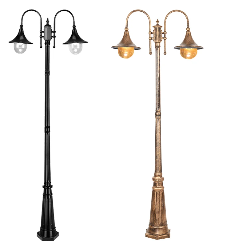 (H≈ 2 6 м) двухголовый большой дорожный светильник Ландшафтная лампа для