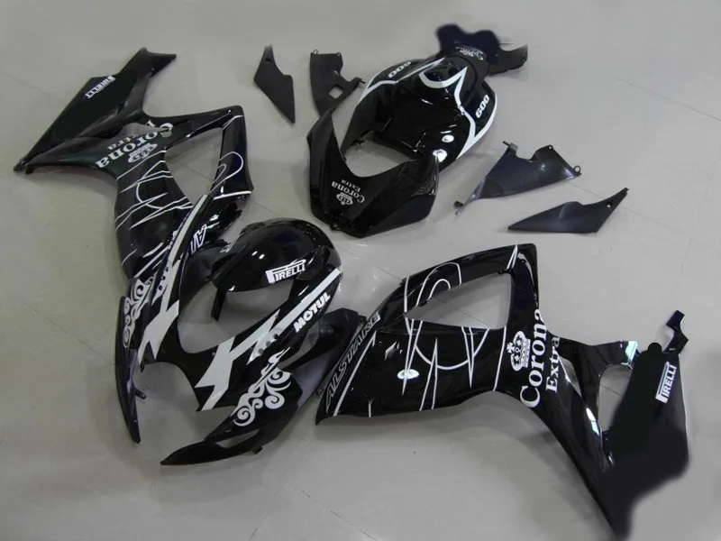 Комплект обтекателей под давлением для GSXR600 750 K6 06 07 GSXR 600 GSXR750 2006 2007 белый