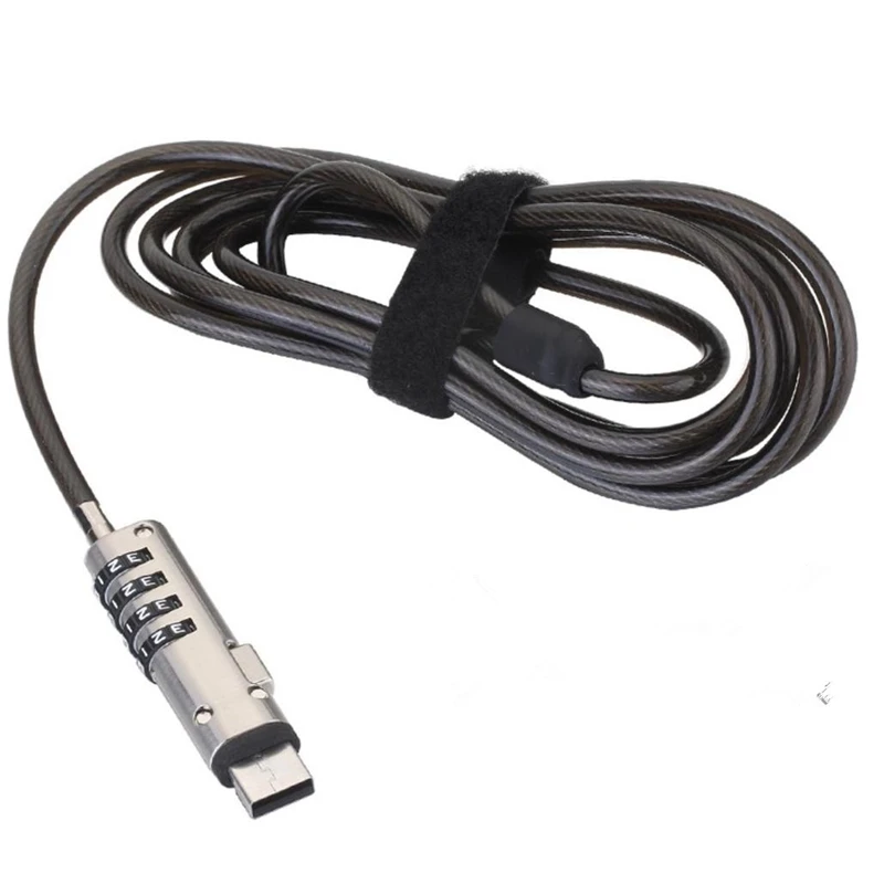 Цифровой универсальный USB-замок для ноутбука кабель безопасности компьютера 4 шт. - Фото №1