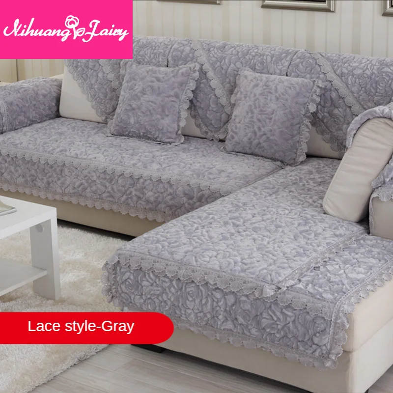 

Winter sofa cushion winter thick European style plush simple modern non-slip sofa cover cover towel universal