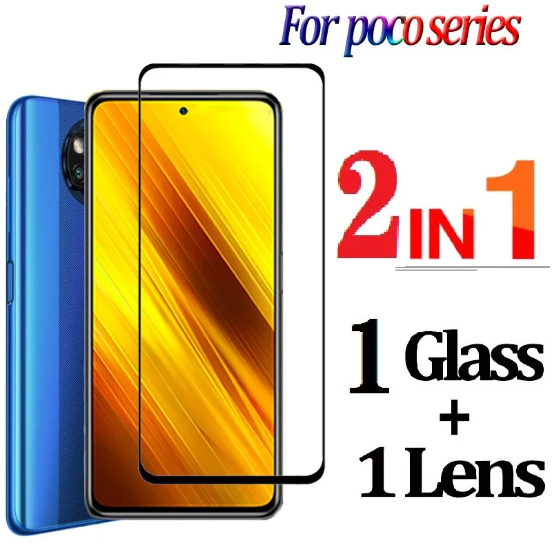 

Закаленное стекло с полным покрытием для Xiaomi Poco X3 NFC, Защита экрана для Xiaomi Poco X3 NFC, стекло для камеры Poco X3 C3, стекло