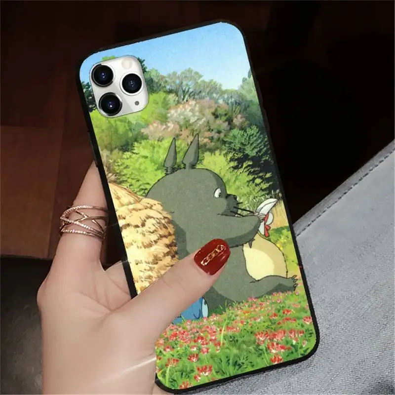 

Totoro Miyazaki Hayao anime Phone Case for iPhone 11 12 pro XS MAX 8 7 6 6S Plus X 5S SE 2020 XR