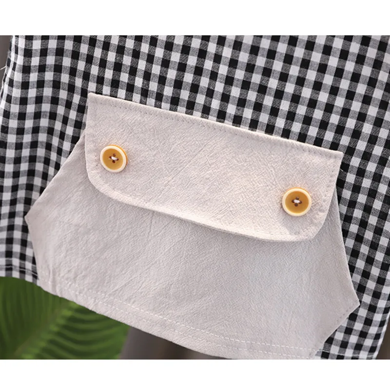 

New Summer Baby Girl Clothes Suit Children Plaid T-Shirt Shorts 2Pcs/Sets Toddler Casual Costume Infant Clothing Kids Tracksuits