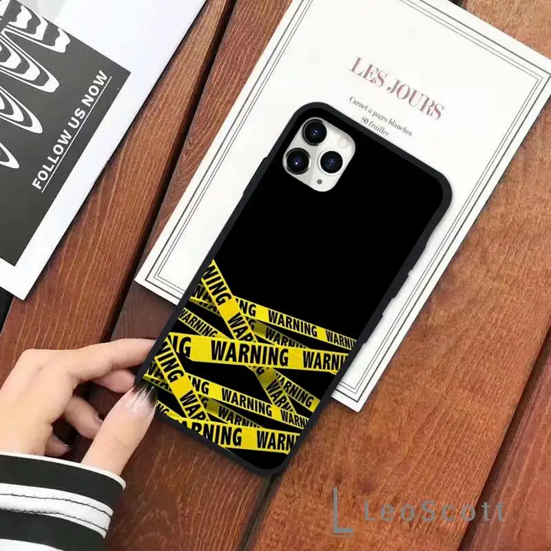 

Funny creative warning Phone Case for iPhone 11 12 pro XS MAX 8 7 6 6S Plus X 5S SE 2020 XR Soft silicone