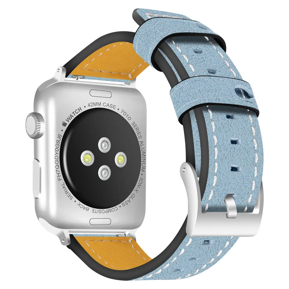 Ремешок кожаный для apple watch 5 band 44 мм 40 сменный Браслет iWatch series 4 3 2 1 42 38 мм|Ремешки