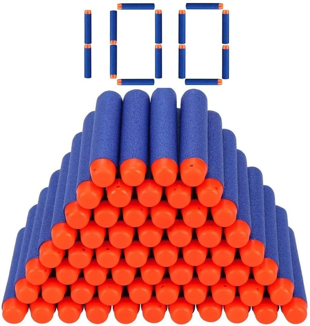 

100pcs Foam For Nerf Bullets EVA Soft Hollow Hole Head 7.2cm Refill Bullet Darts For Nerf Toy Gun Accessories For Nerf Blasters