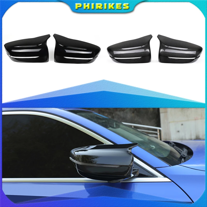 

For BMW 5 7 Series G30 G38 G11 G12 Car Rear View Side Wing Mirror Cap black Carbon Fiber pattern car accessories 2017 2018 2016
