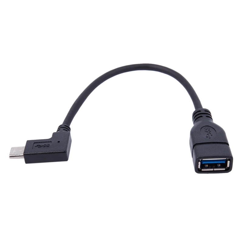 AAAE Top 20Cm 90 градусов Угловой Usb type C 3 1 штекер A 0 Женский Otg кабель для синхронизации