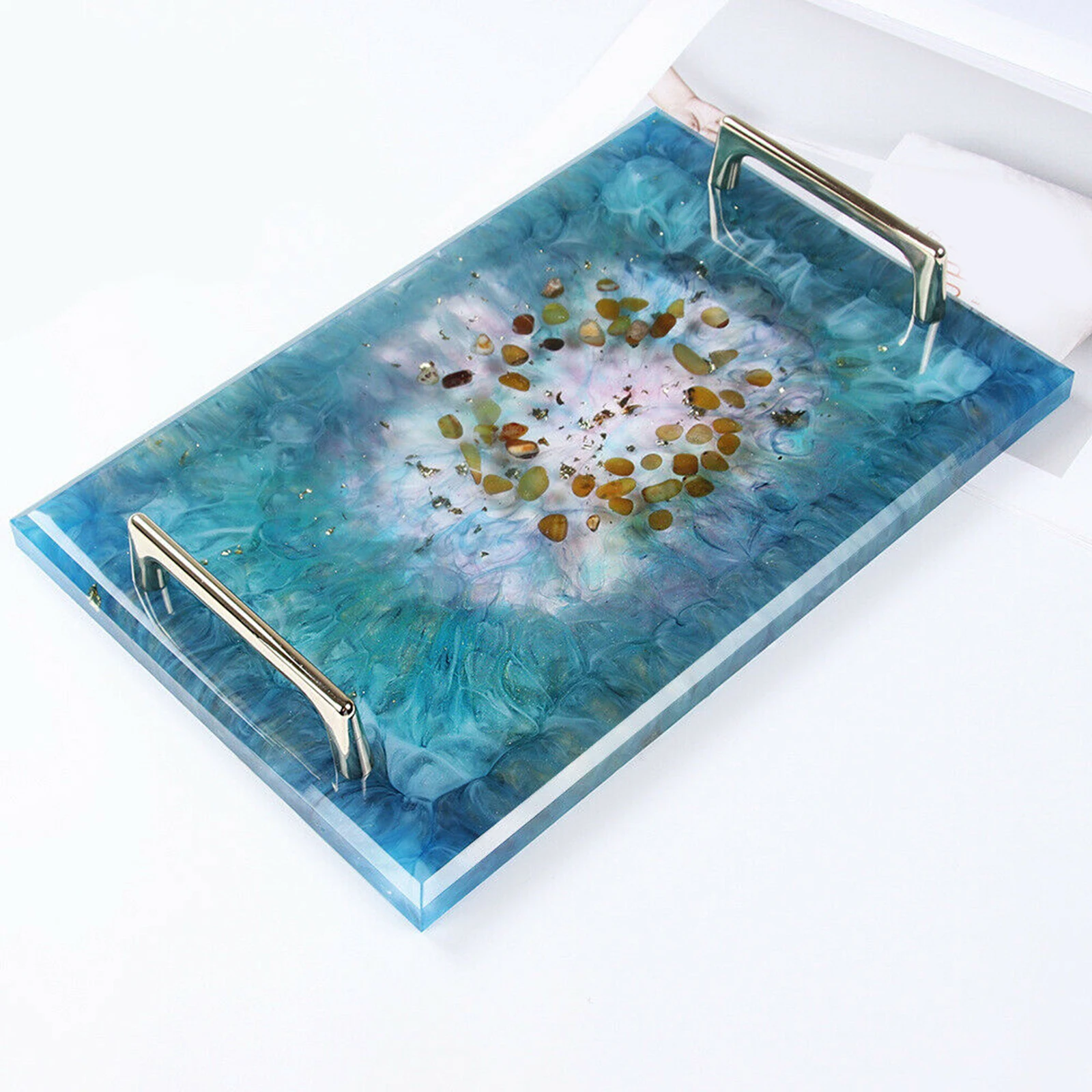 

Resin Tray Silicone Mold Plate Dishes Mould DIY Epoxy Casting Handle Craft F2