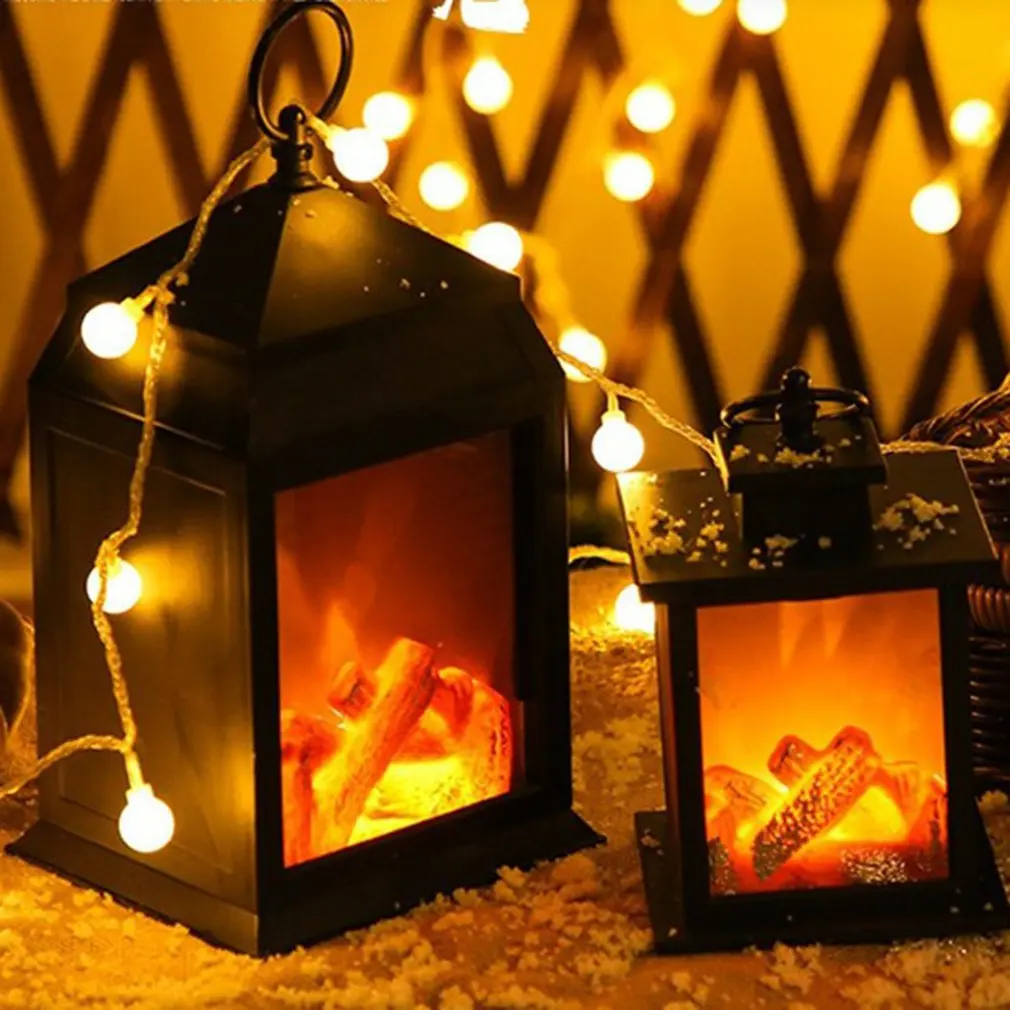 

Simulated Fireplace Candle Holder Fireplace Lantern Charcoal Flame Light Hang Light Night Lamp Night Light Home Decor Simulated