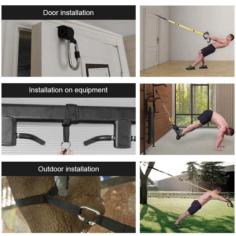 

Multifunctional Suspension Training Band Sports Resistance Band Pull Rope Fitness Equipment Set Hanging Training Strap