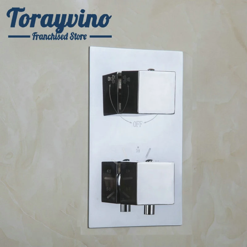 Смеситель с регулирующим клапаном для душа латунный хромированный клапан