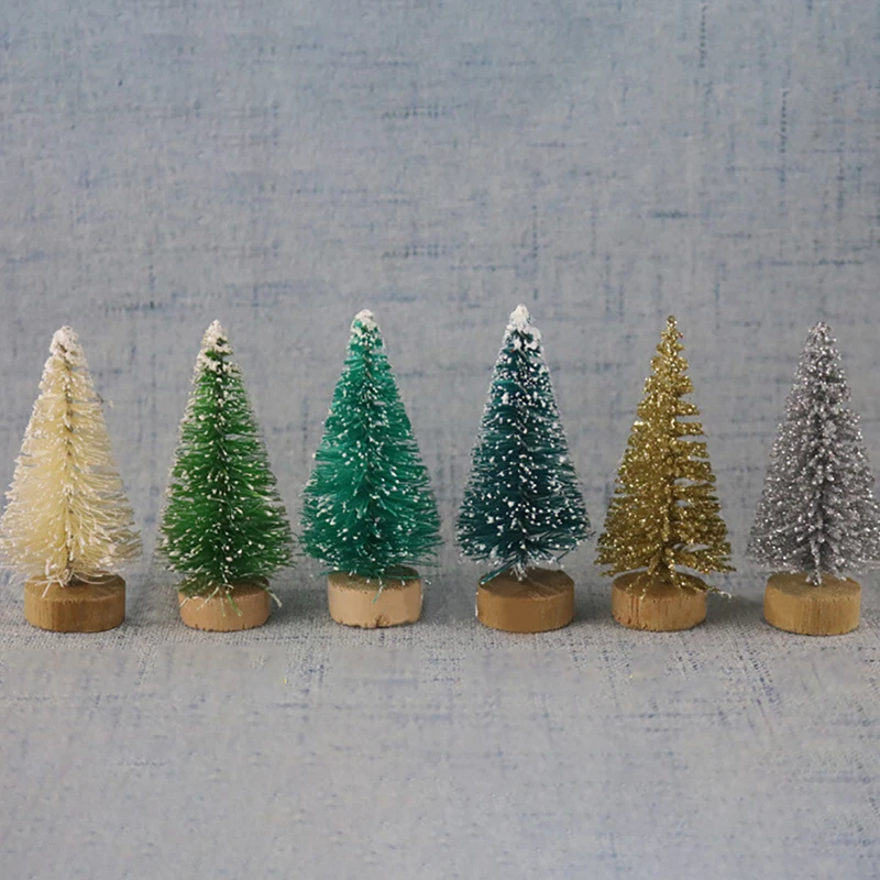12 шт. мини комплект для рождественской елки сизаль искусственные сосны с