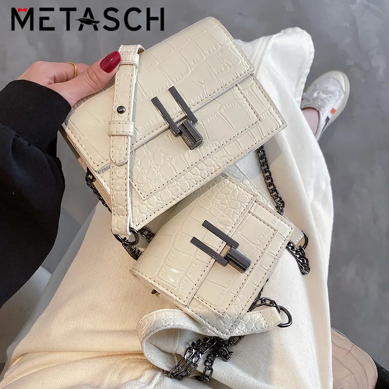 

Летняя квадратная сумка METASCH 2021, кросс-боди сумка с крокодиловым узором, сумка через плечо, сумка-мессенджер, женская сумка