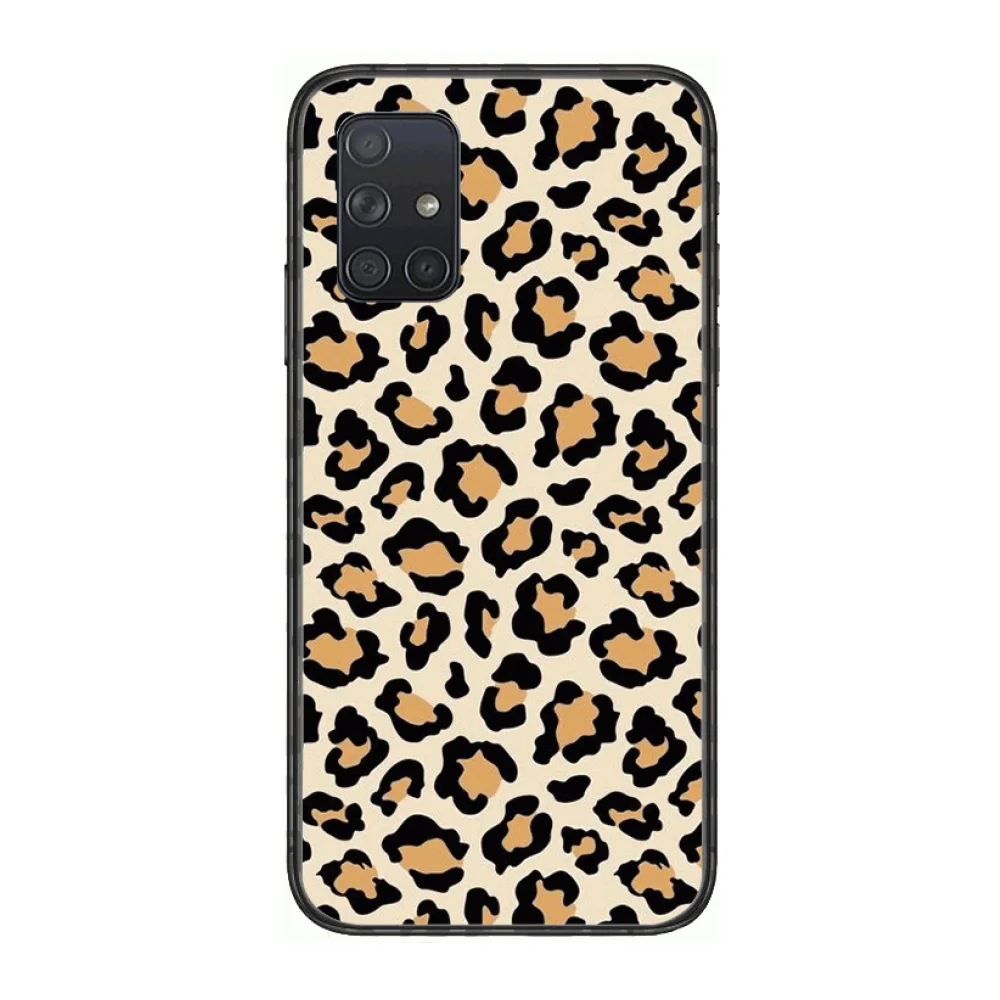 

tiger leopard skin Phone Case Hull For Samsung Galaxy A 50 51 20 71 70 40 30 10 E 4G 5G S Black Shell Art Cell Cover