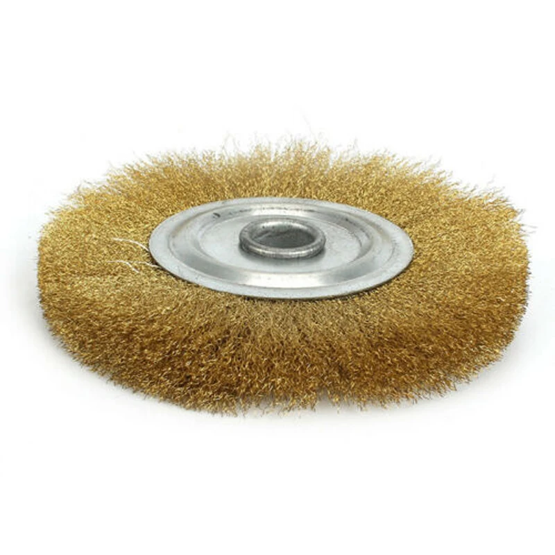 

Copper Wire wheel brush Cleaning Rust Removal Sanding Polishing Crimped Deburring
