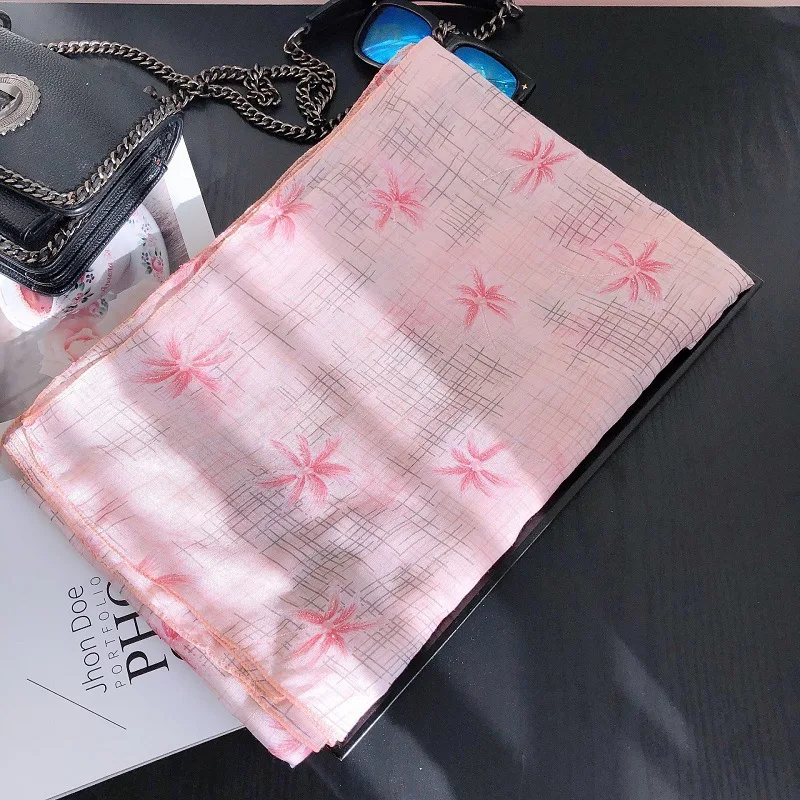 OUOI хлопковый ярко-желтый женский шарф большого размера женское пляжное