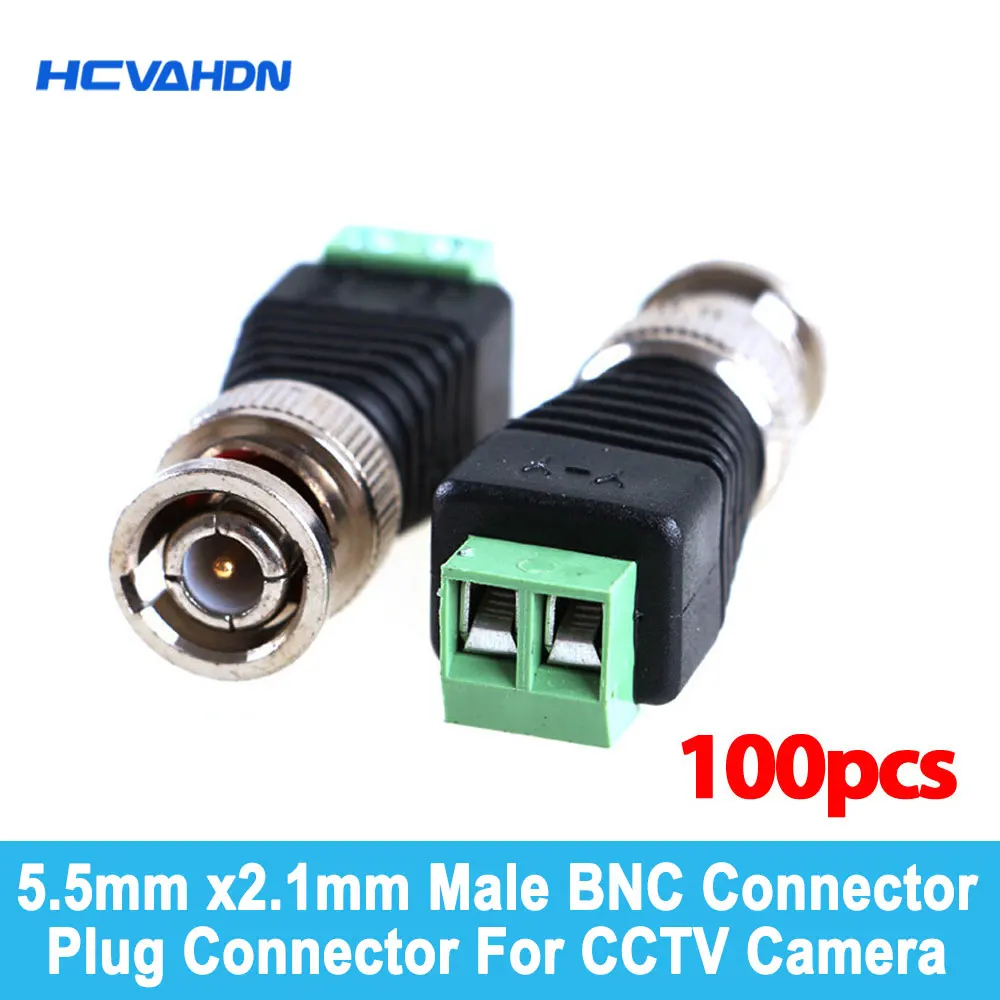 100 шт. Mini Coax CAT5 штекер BNC разъем для камеры CCTV Видео балун адаптер|Аксессуары CCTV| |