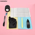 Набор для татуировки с ручной перчаткой, набор для татуировок сделай сам, чернильные перчатки, шкатулка для чернил, иглы для татуировок 3RL  5RL  7RL