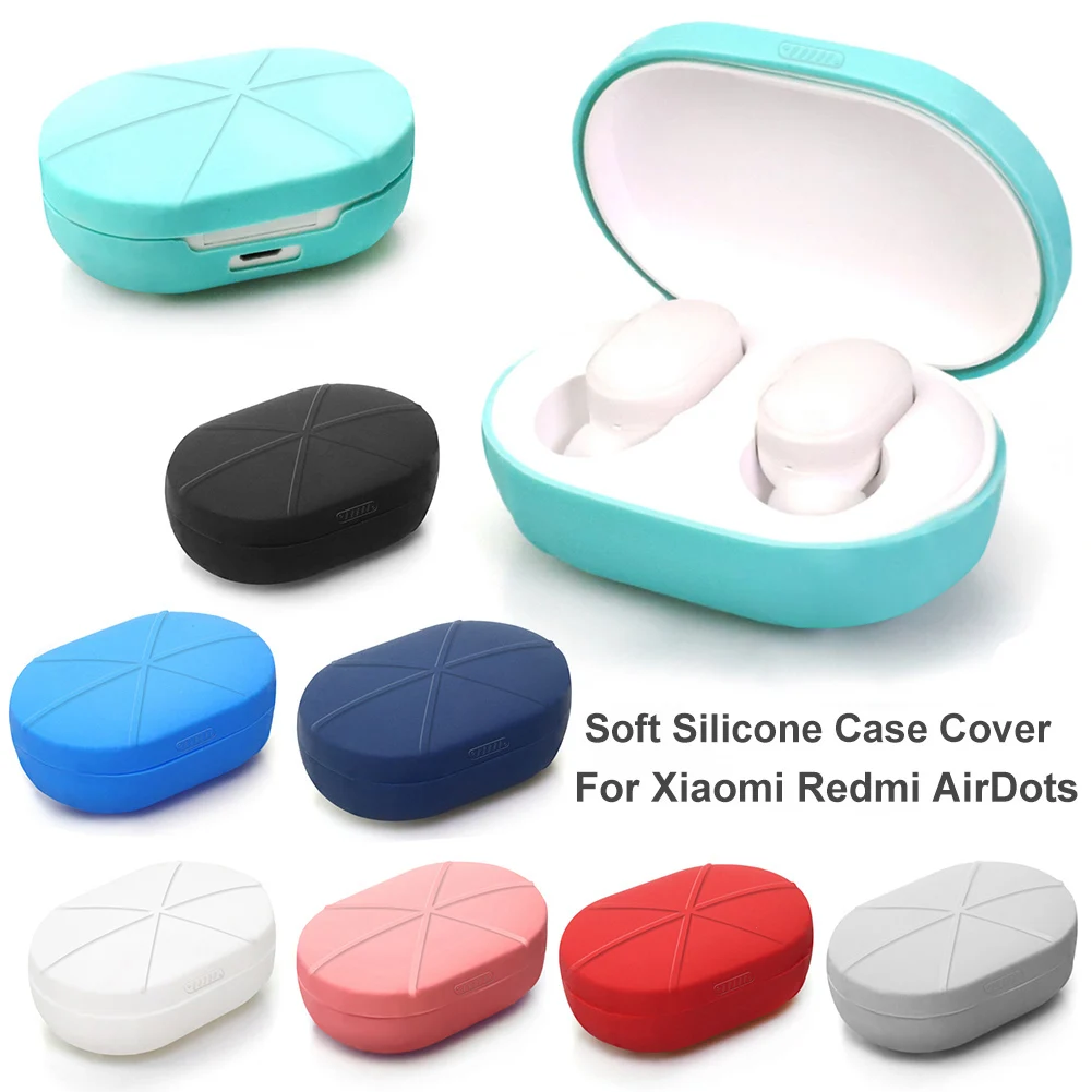 Силиконовый чехол для наушников черный белый красный розовый синий Bluetooth