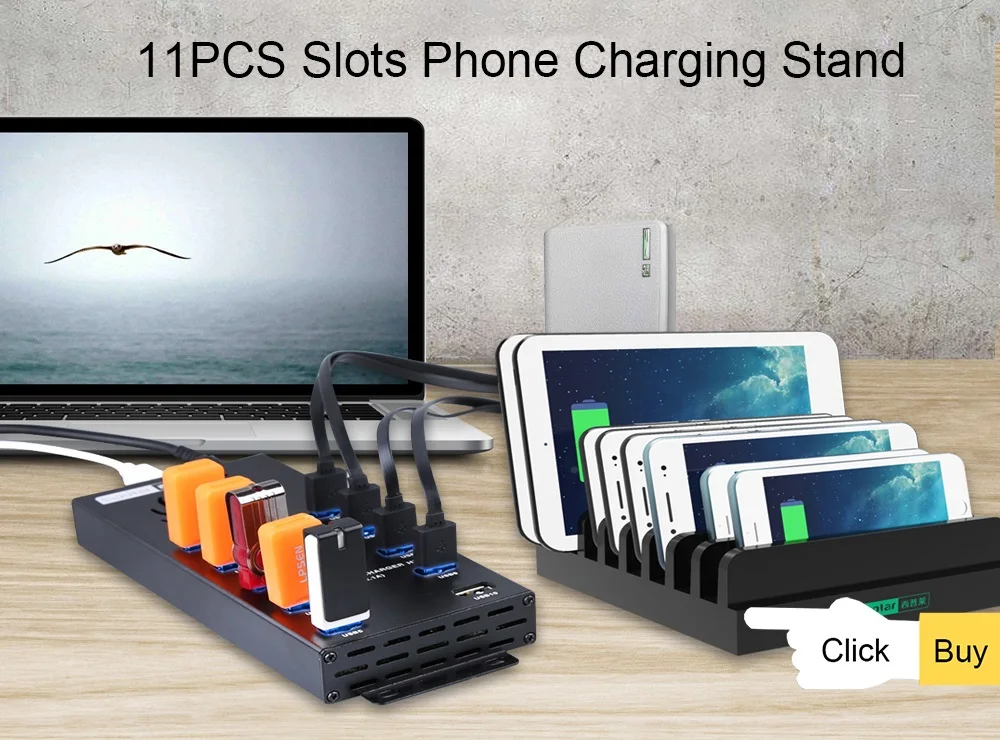 Sipolar 10 портов USB 2,0 концентратор данных и зарядного устройства с 12V10A адаптер питания для телефонов планшетов зарядка Litecoin Биткоин шахтеров a-400