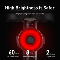 bicycle light bike tail light night riding brake lights usb chargeable ipx6 waterproof safety warning cycling lamp accessories