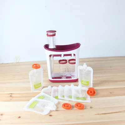 Children's puree squeezer household fruit juice dispenser manual baby food supplement production storage bag food supplement