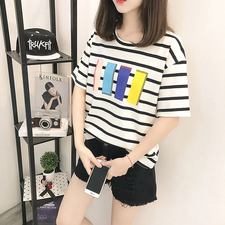 

Tees Women Funny T shirts Fashion Women 2020Summer Vintage Tee Shirt Femme Black