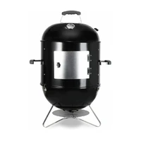 3in1 smoker bbq grill round charcoal stove outdoor bacon portable barbecue