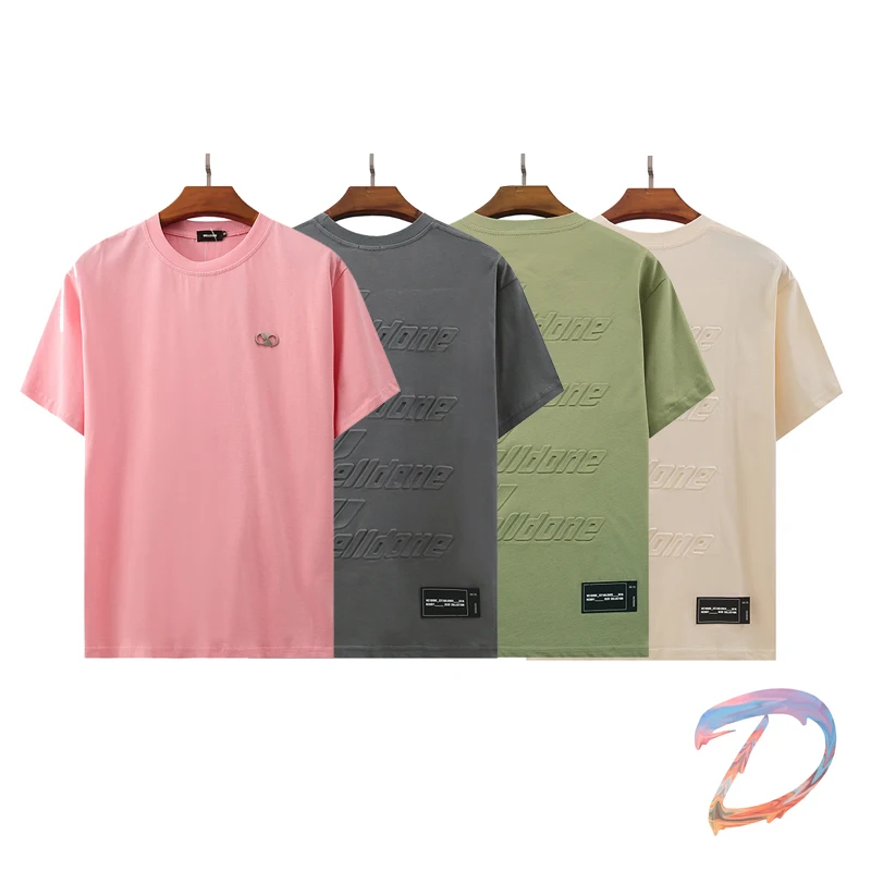

Summer Street Wear Welldone Barrage Logo T-shirt Men Women High Quality Round Neck Tees Welldone Fashion Casual T Shirts