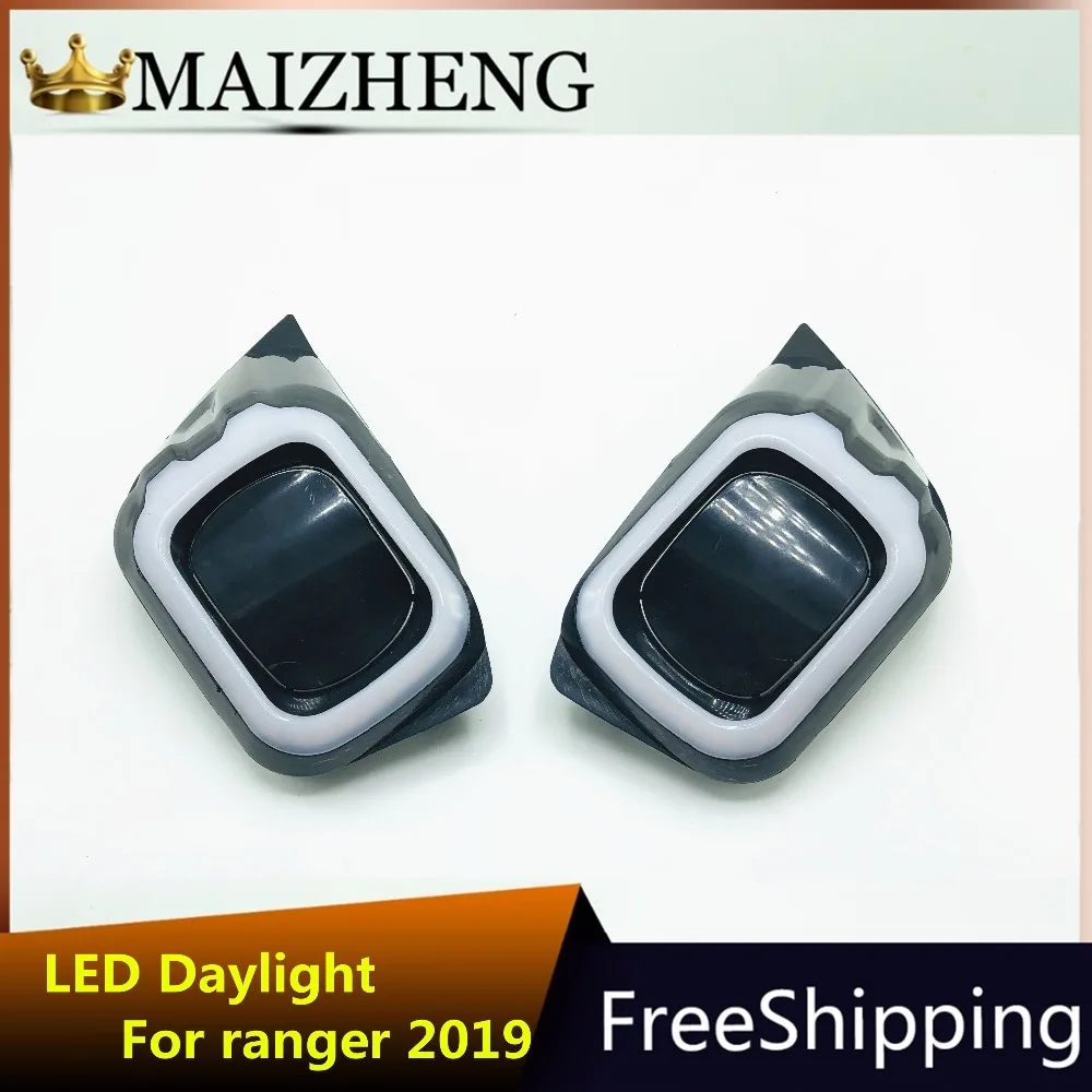 

for Ford ranger T8 2019 LED DRL daylight car light headlamp ABS fog lamp waterprool head light cover with siganls