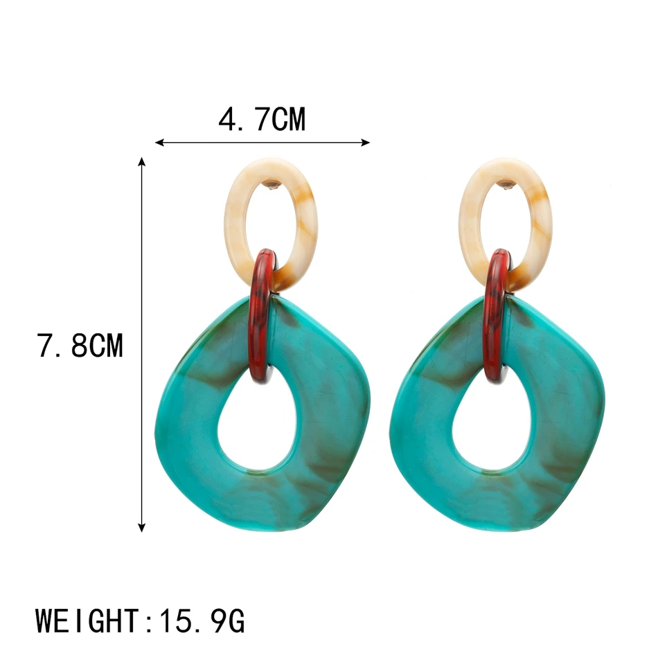 

2020 Women Acrylic Minimalist Earrings Charm Statement Earring Pendant Fashion Jewelry Gifts Pendientes Brincos amazing price